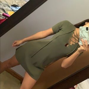 Army Green Crisscross dress